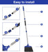 Kefanta 2 Pack Heavy Duty Broom, Indoor/Outdoor Commercial Brooms, Angle Broom 53 inches for Home, Kitchen, Office