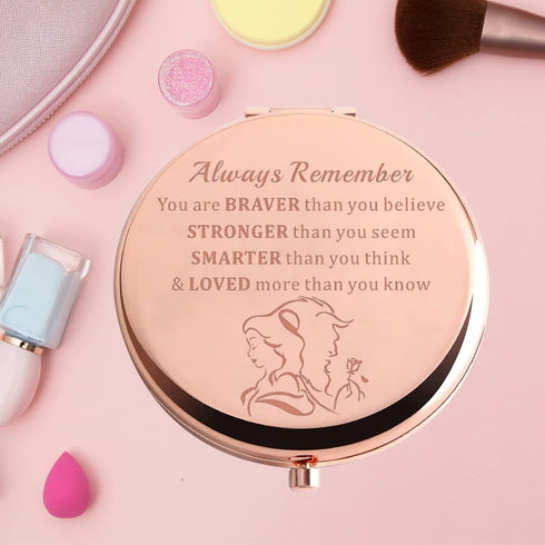 KEYCHIN Beauty Fairy Movie Pocket Mirror - Compact Mirror for Women, Gifts for Girls, Always Remember You are Stronger