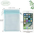 HRX Package 100pcs Organza Favor Bags 4 x 6 inch, Light Blue Mesh Drawstring Sheer Jewelry Pouches for Baby Shower Party