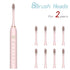 Lukern 2 Pack 8 6 42000vpm, Electric Toothbrush for Adults, with Brush Heads, Modes Sonic Electric Toothbrush