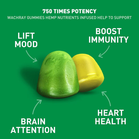 3 Packs Organic Hemp Gummies, 7,500,000 High Strength, High Potency Hemp Oil Infused Gummies, Natural Hemp Candy