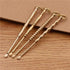 Vugyue 4Pcs Gold Ear Pick Ear Curette Cleaner, Brass Reusable Ear Cleaner with Key Ring, Earwax Removal Ear Care