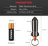 Small Pill Case Waterproof Keychain, Portable Aluminum Alloy Pill Container for Pocket or Purse (Gray)