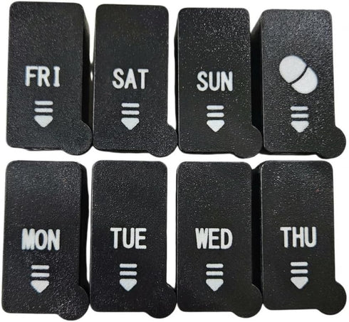 stazuvrt 7 3 Weekly Pill Organizer, Day Pill Box with Times a Day AM PM Compartments, Large Capacity Removable Drawers