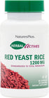 Natures Plus Herbal Actives Red Yeast Rice - 1200 mg, 60 Vegan Capsules - Cholesterol Support