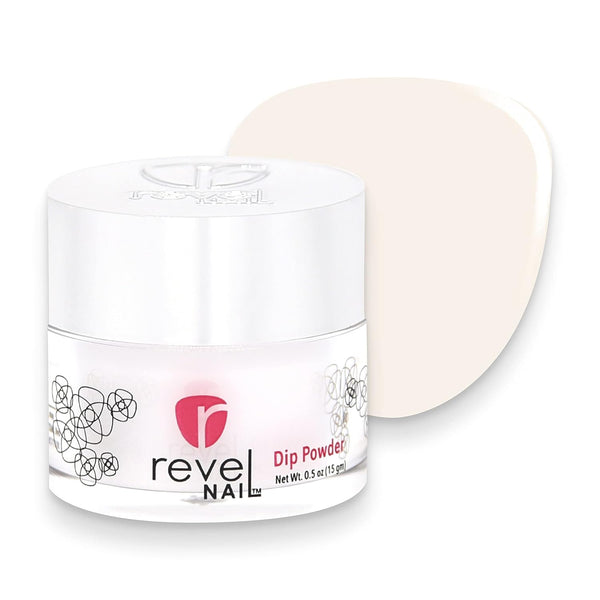 Revel Nail Dip Powder - White Chip Resistant Dip Nail Powder with Vitamin E and Calcium for DIY