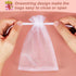 HRX Package 100pcs White Organza Bags, 4x6 inch Drawstring Gift Bags for Jewelry Pouches and Wedding Favors