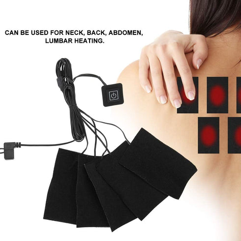 Electric Heating Pad, 5V Electric Cloth Heater, USB Washable Cushion Clothing Fever Tablets for Neck, Back, Abdomen