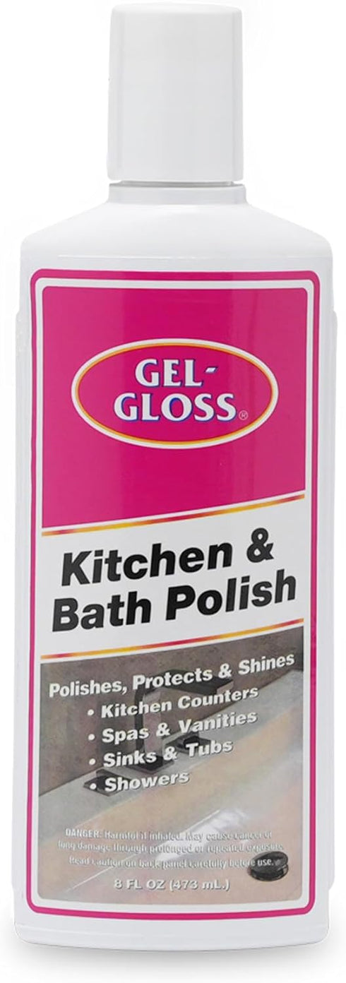 TR Indusies Gel-Gloss Kitchen and Bath Cream Wax Polish, 8 Fluid Ounces -GG-8
