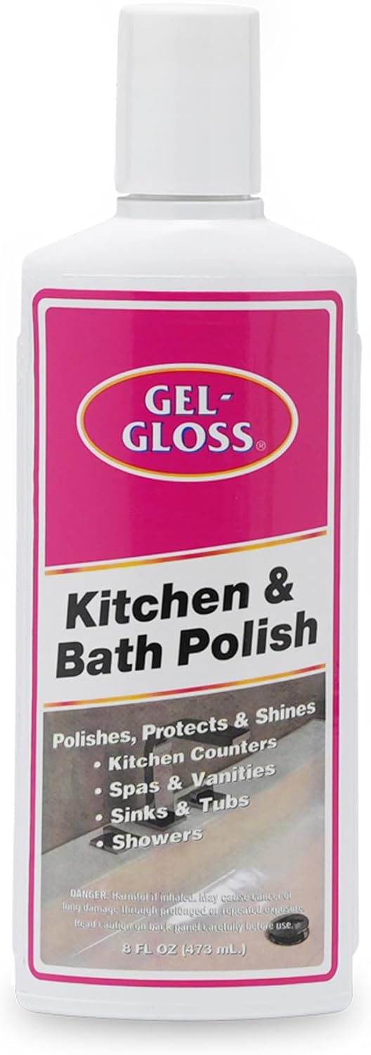 TR Indusies Gel-Gloss Kitchen and Bath Cream Wax Polish, 8 Fluid Ounces -GG-8