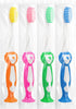 Toddler Toothbrush Kids Pack of 60, Individually Wrapped Manual Suction Cup Animal Toothbrushes for Home and Travel