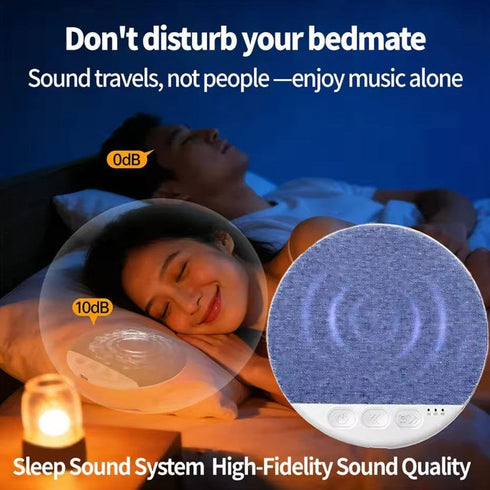PLGEBR Bluetooth Pillow Speaker for Sleeping, Under Pillow Speaker Bluetooth with White Noise, Wireless Sleep Aid