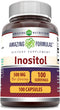 Amazing Formulas Inositol 500 mg 100 Capsules Supplement | Non-GMO, Gluten Free, Made in USA