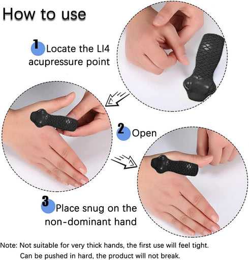 2 Pcs Acupressure Clips for Migraine Relief, LI4 Massage Clips for Headache and Tension Relief