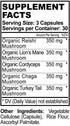 5 Mushrooms Reserve Blend Supplement - Lions Mane, Turkey Tail, Reishi, Chaga, Cordyceps