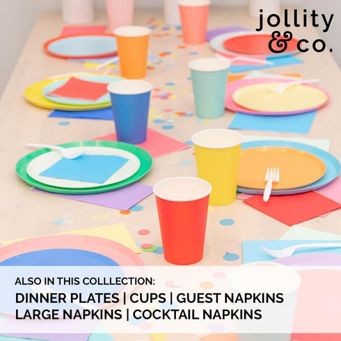 Jollity & Co Pack 8 Summer Shade Dinner Plates - Cerulean Azure Blue Paper Plates - of Cake Plates Disposable - Party