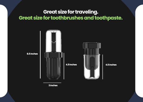 Portable Travel Toothpaste Container Case, 3 in 1 Toothbrush Toothpaste Travel Cup Container