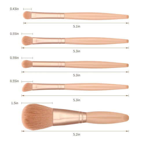 Travel Makeup Brush Set - Mini Eye Shadow Kits, Small Size Eyeshadow Case, Soft Brushes for Professional Tools