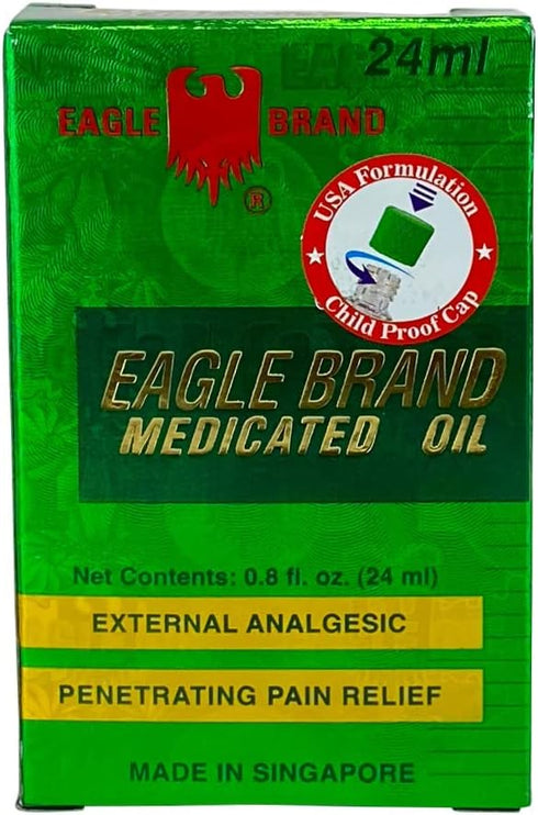 Eagle Brand Natural Medicated Oil, 3 Individual Bottles (0.8oz each)