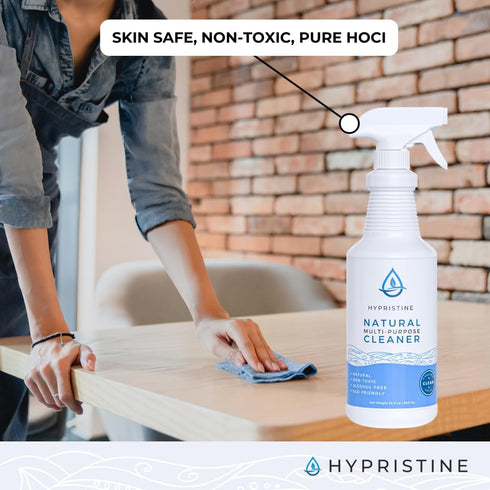 PURE Multi-Purpose Cleaner Hypochlorous Acid Spray, 0% Bleach, 0% Alcohol, Food Safe, Eliminate Allergens
