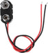 YUTOKEER 9V 15cm 5Pcs Battery Clip Connector Tinned Wire Leads Black Red I Type Battery snap Clip Connector
