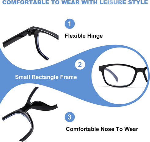 Lightweight Square Glasses for Nearsighted Men - Myopia Eyewear