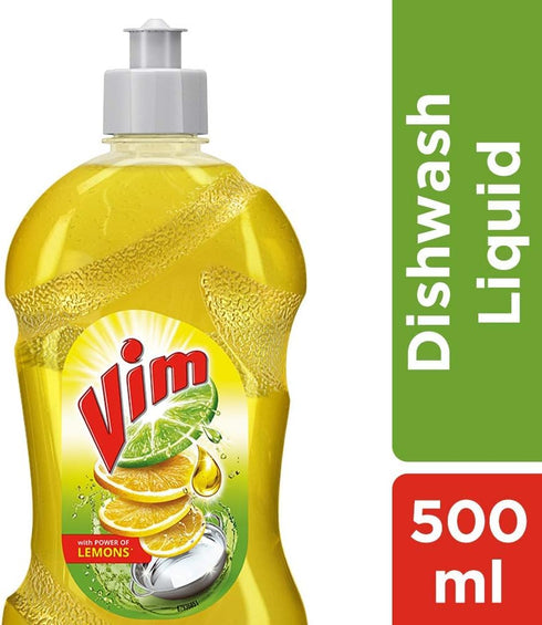Vim Dishwash Gel, Lemon, 500 ml
