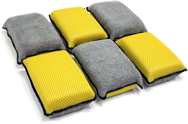 Autofiber Microfiber Scrubbing Sponge for Upholstery and Leather (6 Pack)