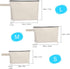 10 Pieces Cotton Canvas Makeup Bag, Multi-Purpose Black Zipper Travel Toiletry Pouch (M, MN-WB07)