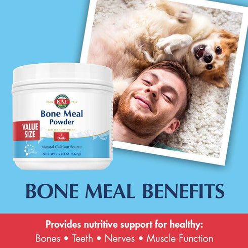 KAL Bone Meal Powder | Edible & Sterilized Supplement Rich in Calcium, Phosphorus, Magnesium for Bones, Teeth, Nerves
