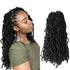 Niseyo Faux Locs Crochet Hair 14 Inch - 6 Packs Short Pre Looped Synthetic Hair Extensions (Jet Black)