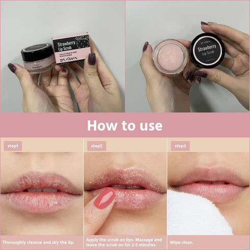 Lip Scrub, Dr.YIMAN Sugar Lip Exfoliator, Moisturizer for Dry and Chapped Lips, Anti-Aging Lip Care Products