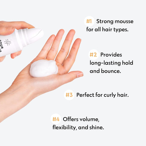 No nothing Very Sensitive Strong Hair Mousse - Volumizing, Hypoallergenic, Unscented, 6.8 oz