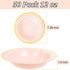 Nervure 50 Pack Pink Plastic Bowls with Gold Rim - 12oz Disposable Soup Bowls - Heavy Duty Dessert Bowls, Salad Bowls & Ice Cream Bowls for Weddings, Parties, Dinners, Catering, and Everyday Use