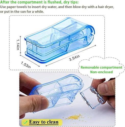 JohnBee Pill Cutter | Best Pill Cutter for Small or Large Pills | Designed in The USA | Includes Keychain Pill Holder