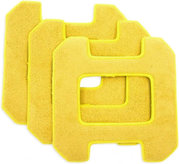 HOBOT-268/288/298 Microfiber Wet Cleaning Cloths, Yellow, Set of 3 Pieces