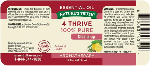 Nature's Truth Vitamins Essential Oil, 4 Thrive - 0.51 Fluid Ounce