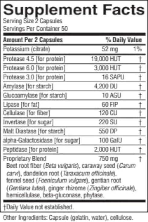 Nature's Sunshine Proactazyme, 100 Capsules