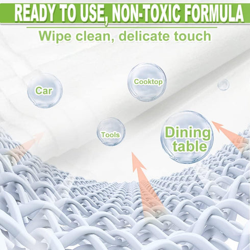 Air Jungles All Purpose Car and Home Cleaning Wipes, 70 Count, Extra Large Size