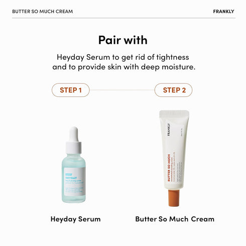 FRANKLY Butter So Much Cream - Intense Moisturizing with 20% Vegan Butter & Plant Oils - 1.01 fl. oz for Dry &