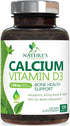 Calcium Supplement with Vitamin D - 1200 mg Calcium Carbonate with 1600 IU D3 Vitamins, 120 Tablets for Bone Health