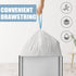 57 Count Small Trash Bags, 4 Gallon Tear-Free Unscented White Drawstring Garbage Bags for Bathroom