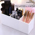 AKOAK 1 Pack Black and White Three Grid Desktop Storage Box, Makeup Brush Lipstick Eyebrow Pencil Display Stand, White