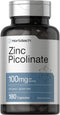 Horbaach Zinc Picolinate | 100mg | 180 Capsules - High Potency, Non-GMO, Gluten Free