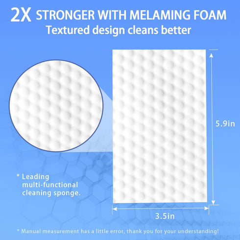 Sheets,50 Count Magic Cleaning Sponge Eraser Convex Point Melamine Sponge, Thickened, Long Lasting, Disposable Cleaner