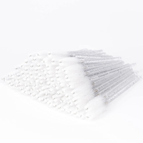 i-Laesh Crystal Mascara Wands Disposable - Eyebrow/Eyelash Brushes for Extensions, Makeup Tool 100 Pcs