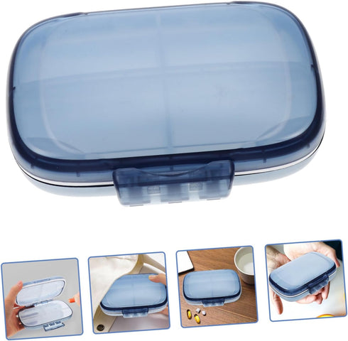 Large Capacity Weekly Pill Organizer Portable Medicine Case with Compartments Wear-Resistant Travel Container for Home