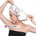 Stain Bonnet Adjustable Satin Sleep Cap, Reversible Double Layer X-Large Size in Champagne/Grey