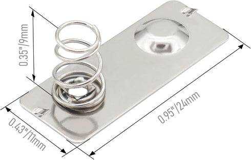 Skweawert 20 PCS AA/Double-Positive Negative-S Stainless Steel Metal Battery Spring Positive and Negative Conversion