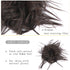 HMD Tousled Updo Messy Bun Hair Piece - Hair Extension Ponytail with Elastic Rubber Band for Women (Dark Brown)
